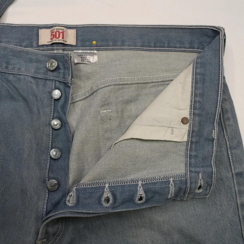 Levi's 501 Jeans Mens 38x32 (36X29) Straight Leg Button‎ Fly Classic Denim Pants